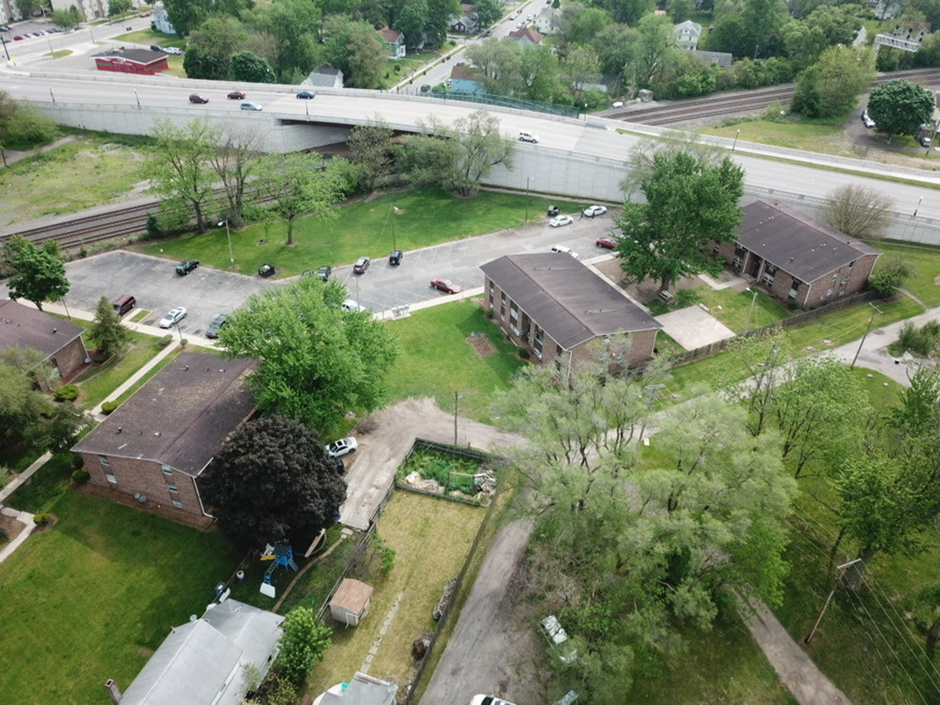 La Casa Estates aerial view in Elkhart Indiana